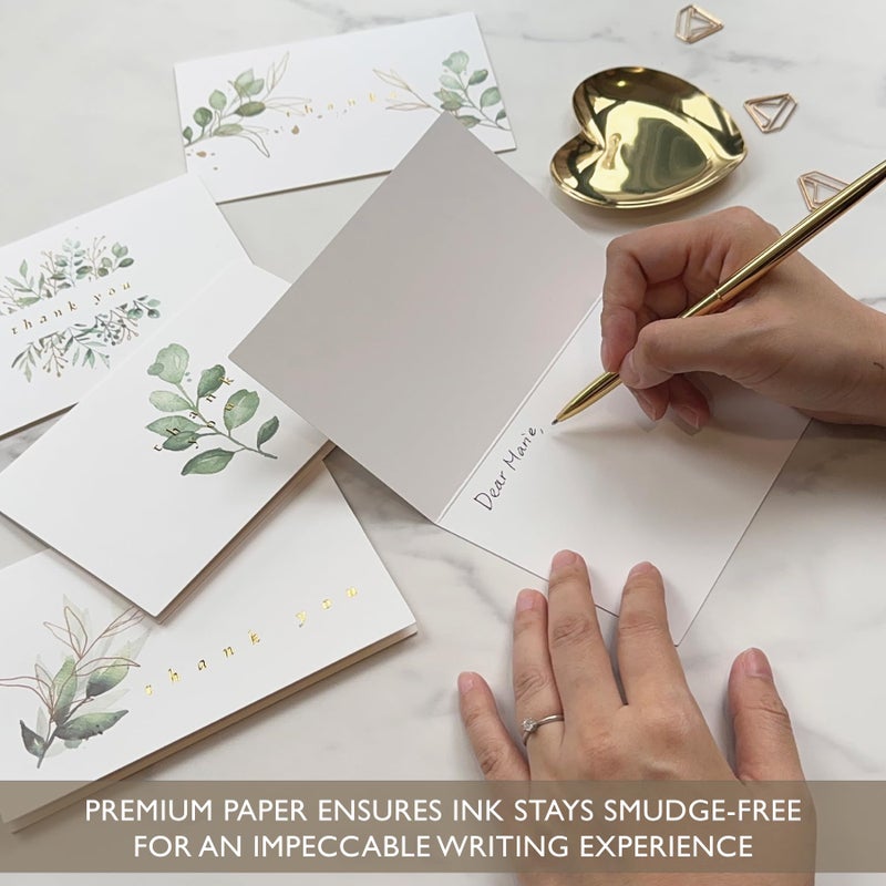 Gooji 4x6 Golden Greenery Thank You Cards with Envelopes (Bulk 36-Pack) | Wedding Thank You Cards, Bridal Shower Thank You Cards, Birthday Party, Baby Shower, Blank Notes Small Business - Image 5